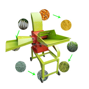 Animal Grass Straw Feed Crusher Multifunction Chaff Cutter Machine With Chopper Progressing Milling Machinery