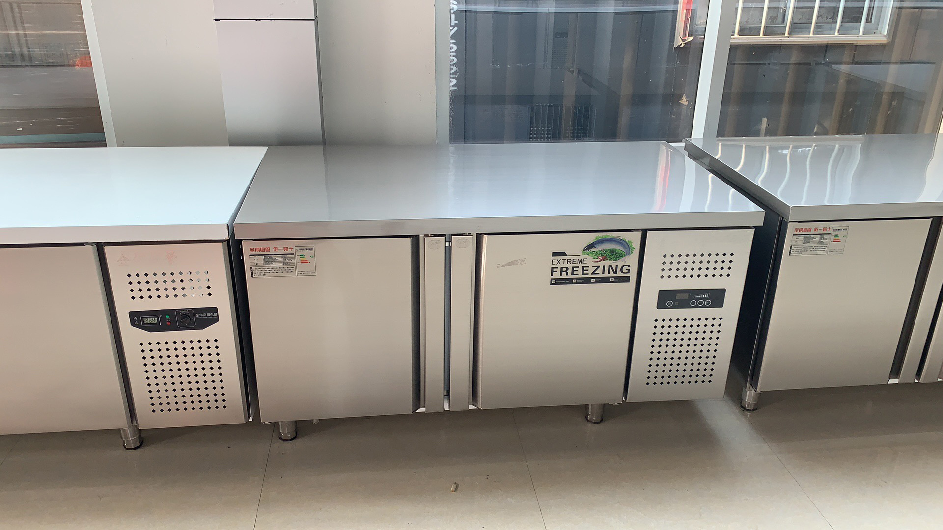 Commercial Supermarket Freezer Refrigeration Equipment With two Doors Side By Side Pepsi Display Refrigerator For B