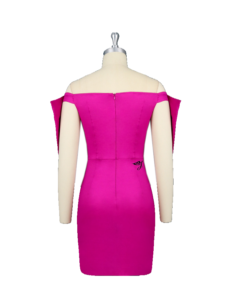 SMO collarless bow dress old rose formal dress for women elegant dresses