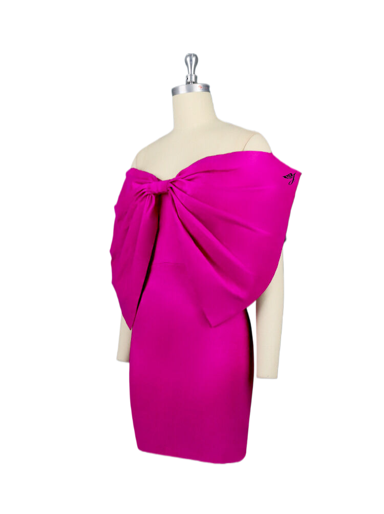 SMO collarless bow dress old rose formal dress for women elegant dresses