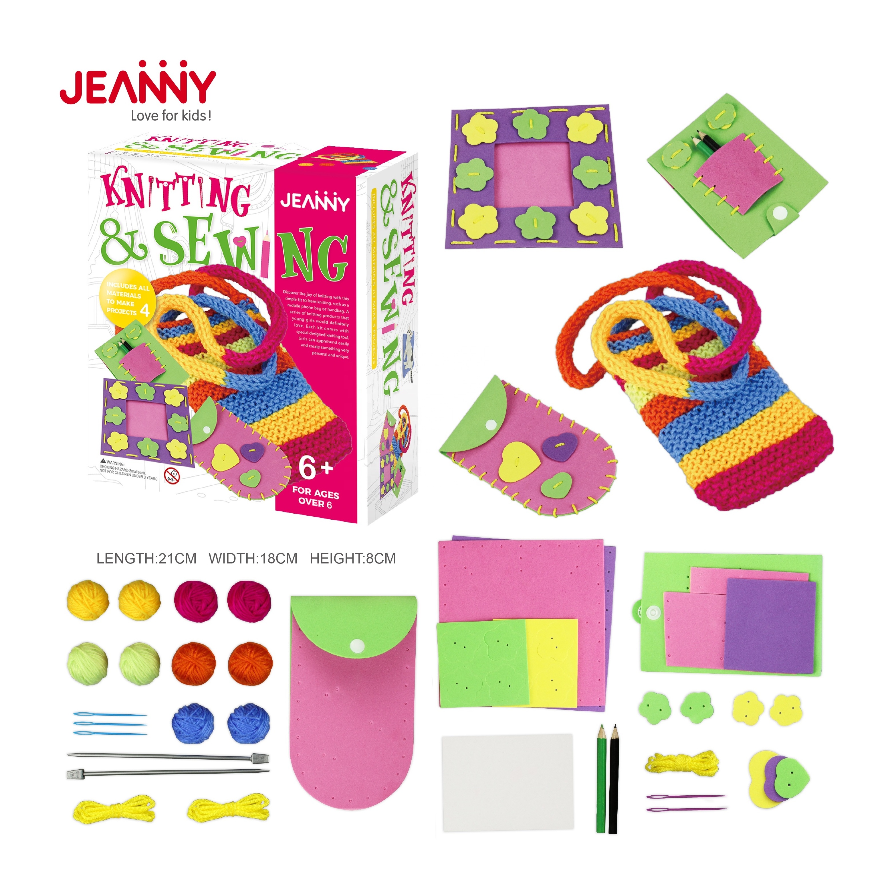 New Artist For Children Arts And Crafts Supplies for kids Hand Craft Knitting And Sewing DIY Toys Crochet Kit for Kids