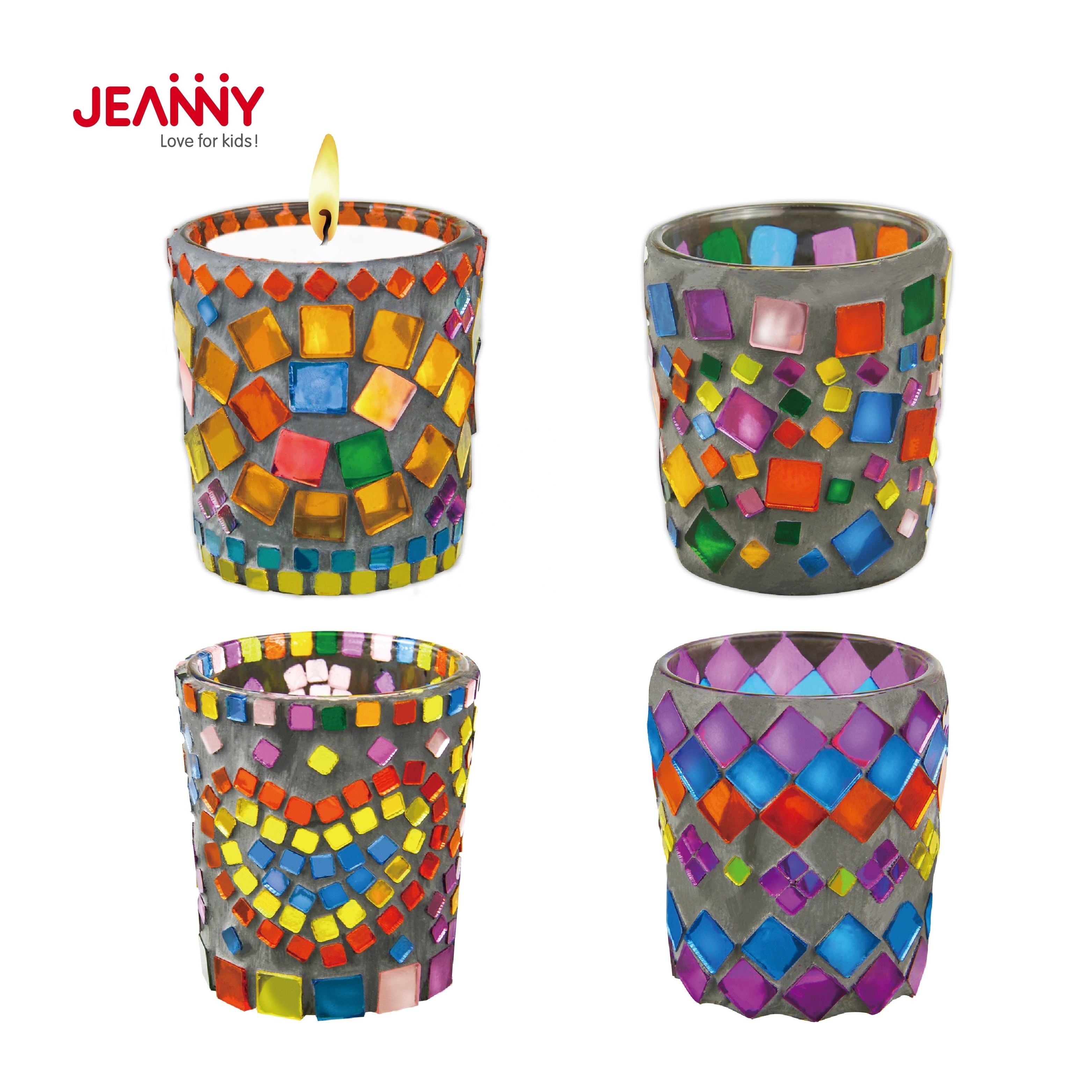 Art And Craft Supplies DIY Creative Education Kits New Item Kit Artist Children Toys Mosaic Tea Lights Glass for Kids Craft