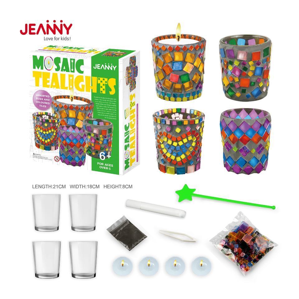 Art And Craft Supplies DIY Creative Education Kits New Item Kit Artist Children Toys Mosaic Tea Lights Glass for Kids Craft