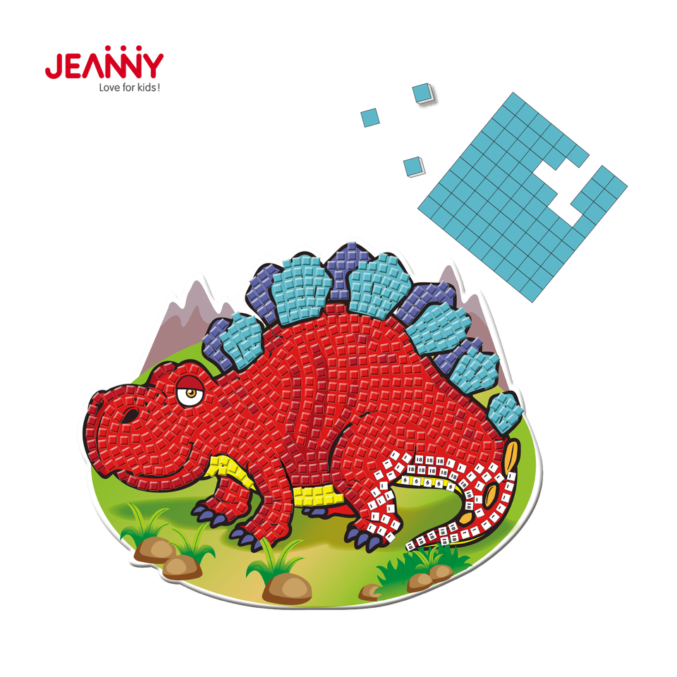 Creative Educational Handmade Crafts For Decoration Dinosaur Toys Preschool EVA Foam 3D Mosaic DIY Sticker Art Kit For Kids