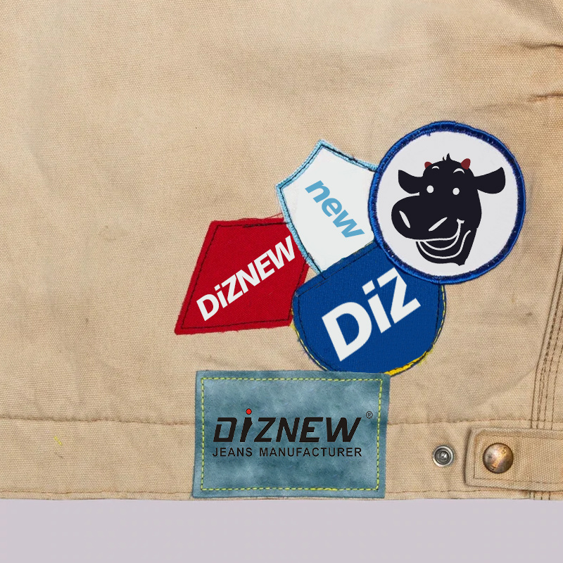 DiZNEW Custom Printing Duck Canvas Corduroy Neck Men Work Jacket  Patch Lapel Zip work jacket men