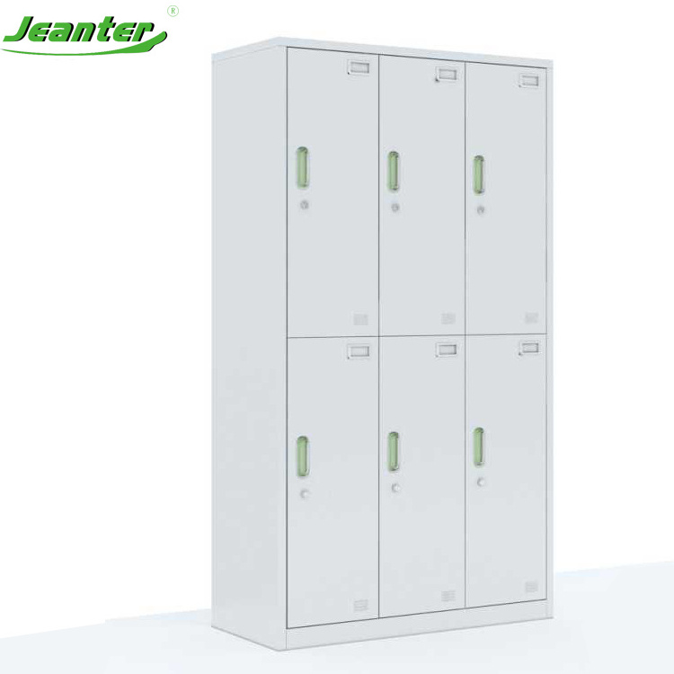 Thin edge Design 6 Doors Stainless Steel Locker Wardrobe