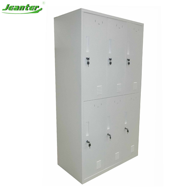 Thin edge Design 6 Doors Stainless Steel Locker Wardrobe