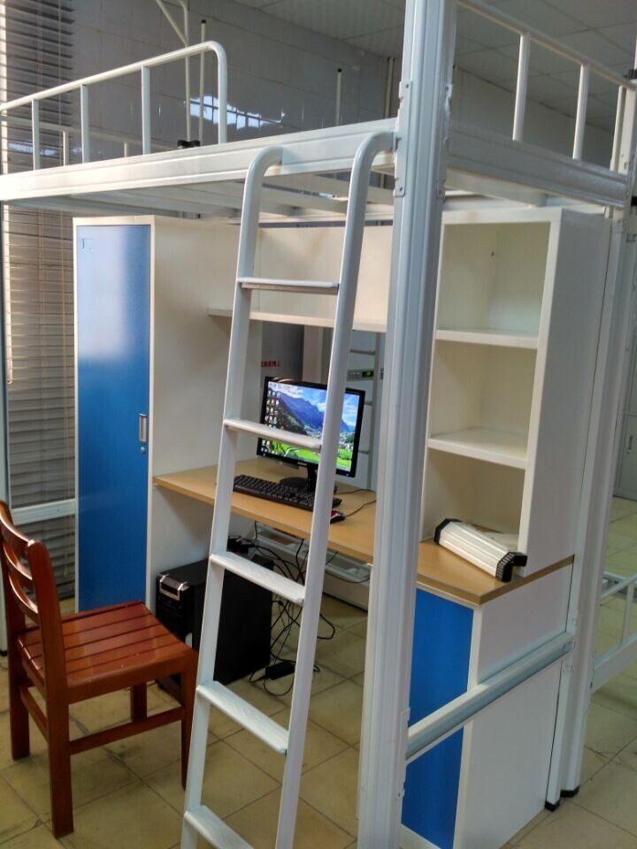 Staff hostel college student bunk bed with desk wardrobe