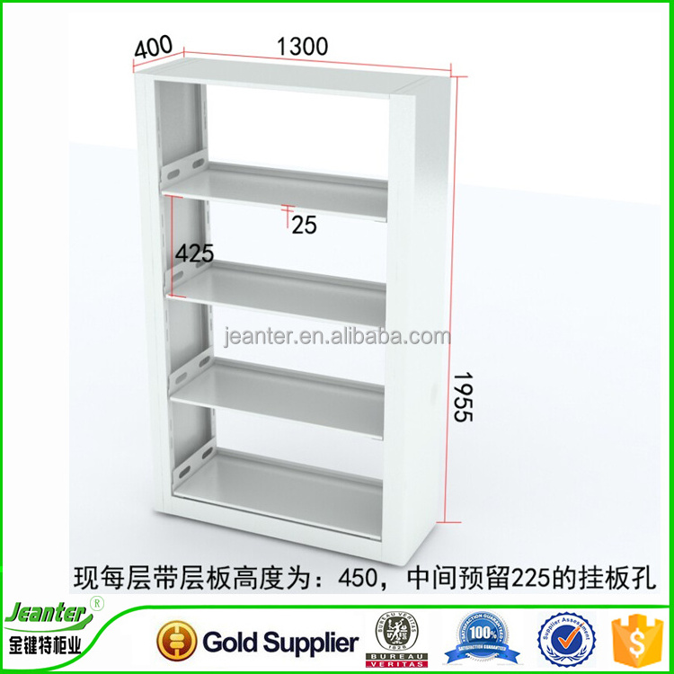 Double sided Steel Bookshelves/Metal School Library Book Shelf