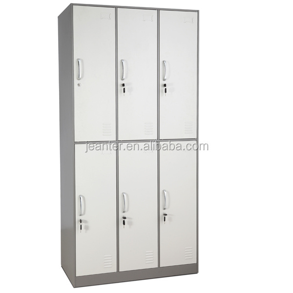 Thin edge Design 6 Doors Stainless Steel Locker Wardrobe