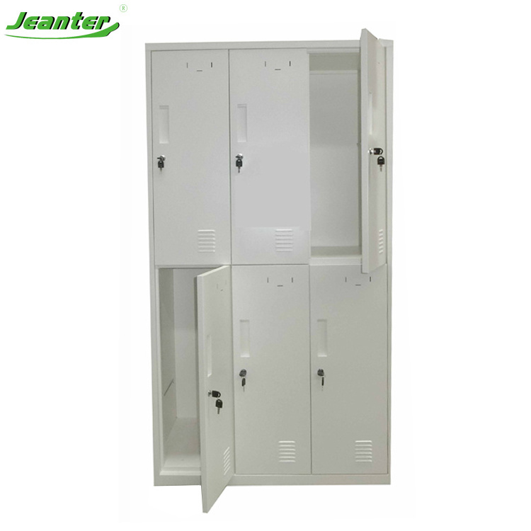 Thin edge Design 6 Doors Stainless Steel Locker Wardrobe