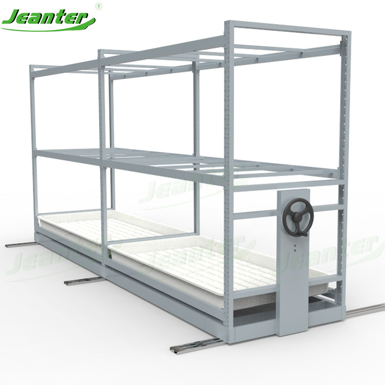 Mobile Grow Racking Automatic Micrograms Grow Kit Racks Shelves Farming Movable Hydroponic Vertical Grow Rack