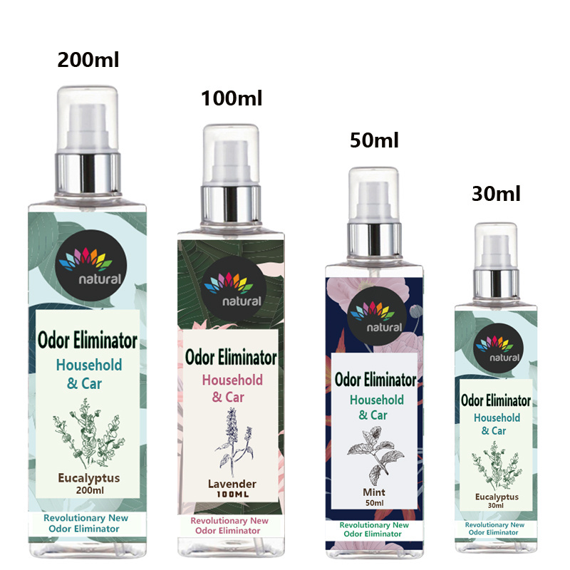 OEM Car Air Freshener Spray 50ml Plastic Pet Odor Eliminator Dog Fragrance Eco-Friendly Car Deodorant Liquid Smoke Office Use