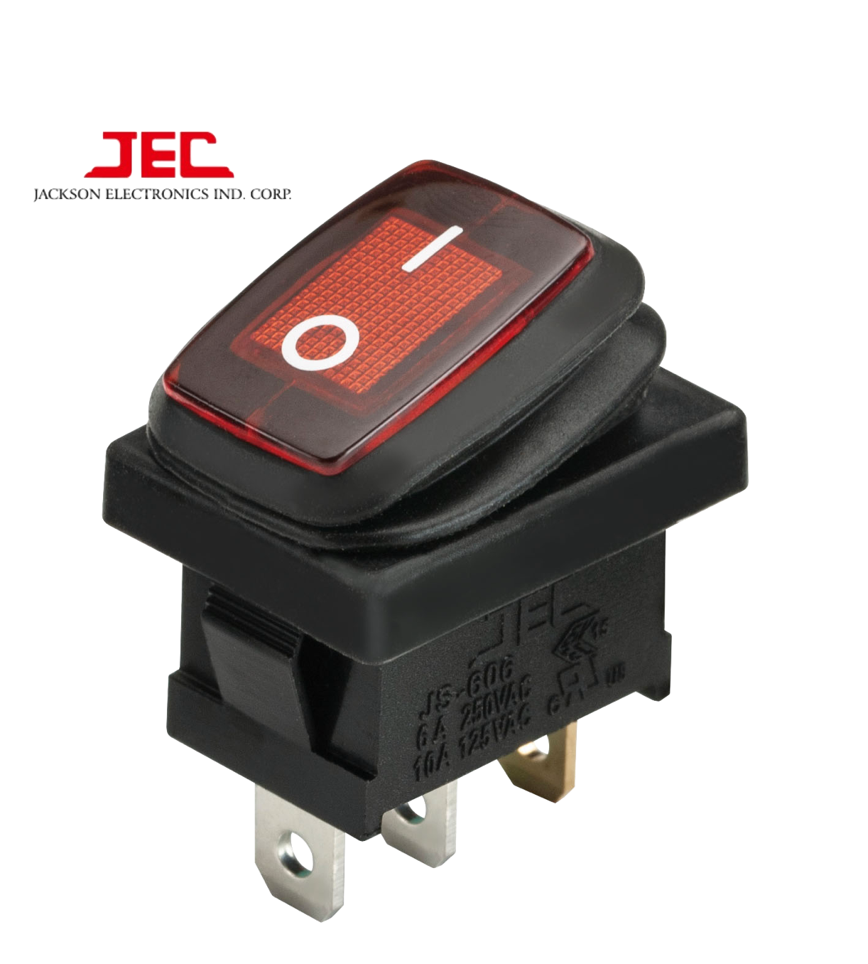 Customized JEC Waterproof Marine Black Rocker Switch Ip65 On-Off Single Pole For Sale