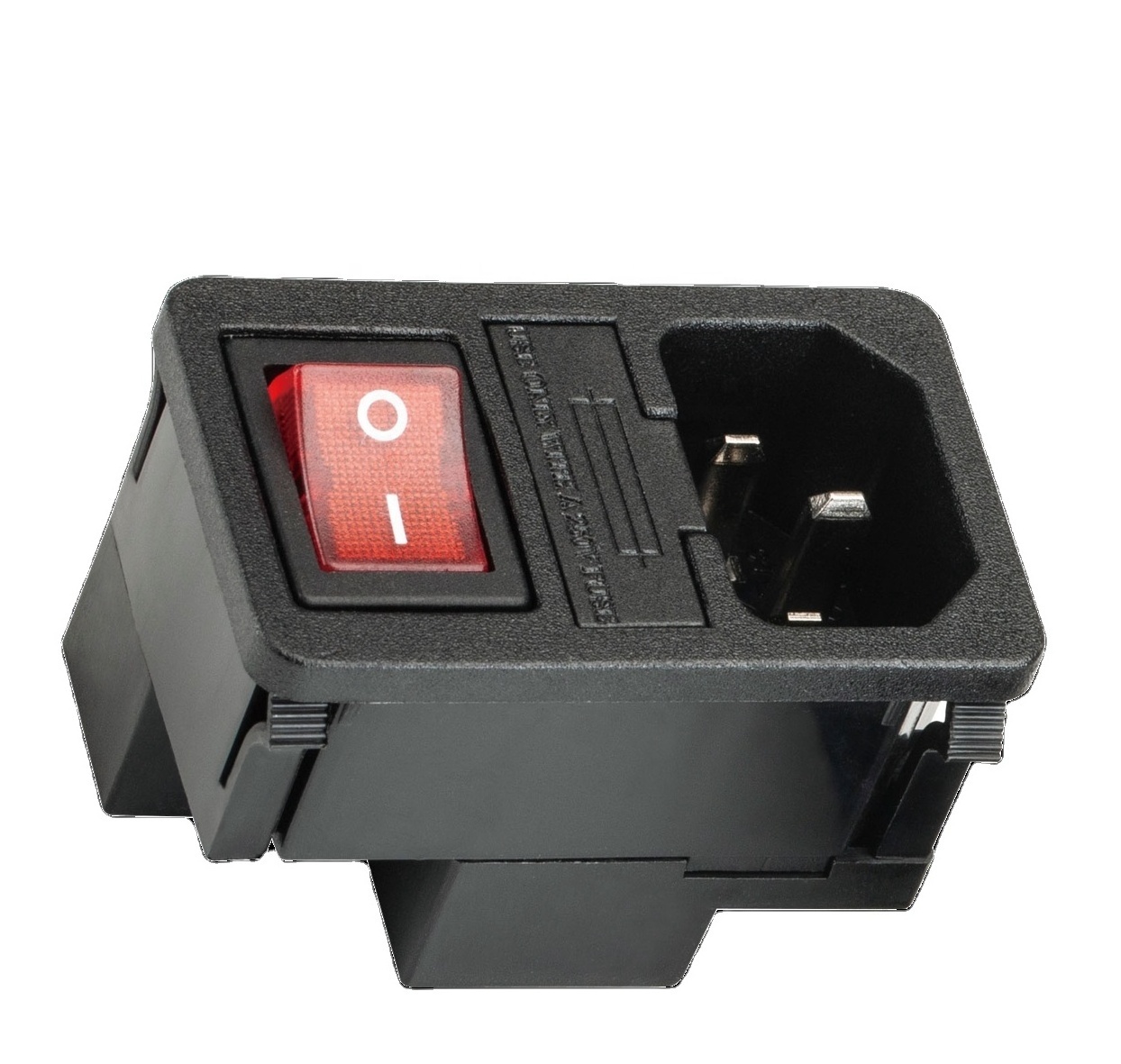 Branded OEM Electrical Grounding C14 AC Power Inlet Socket With Switch And Fuse Holder Made in Taiwan