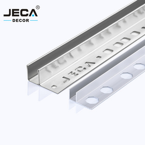 Foshan Factory JECA Wholesale Stainless Steel Profile Glass Holder Clamping Glass Profile Railing OEM Glass Railing Profile