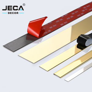 Foshan Supplier JECA Metal Trim Strip Flat Trim Strip For Wall Furniture Wardrobe Decoration OEM Stainless Steel Tile Trim