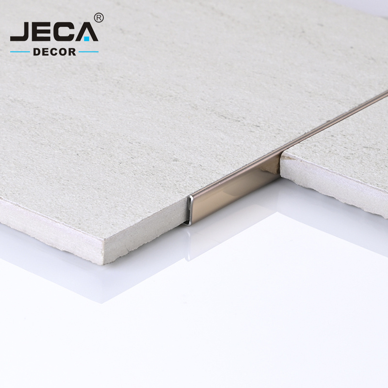 Foshan Factory JECA Decorative L Shaped Metal Trim Stainless Steel Tile Corner Trim For Wall Decoration Floor Transition Strip