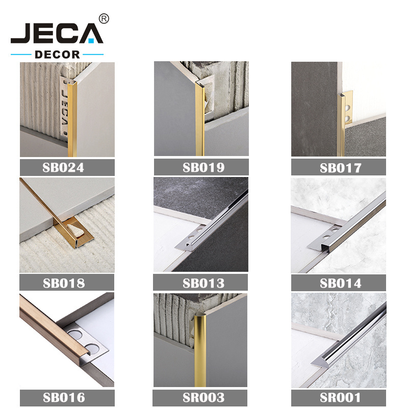 Foshan JECA Decorative Profiles Wall Edge Trim 304 Q-Shaped Hot Selling Stainless Steel Tile Trim For Building Wall Decoration