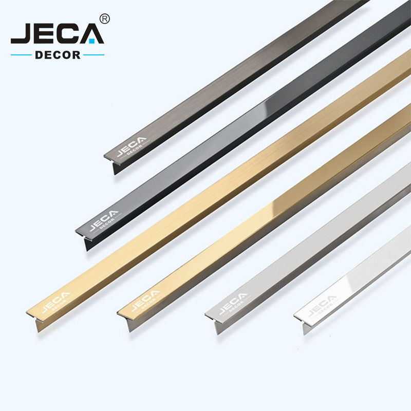 Foshan Factory JECA New Design Metal Tile Strip Metal Wall Tile Trim For Wall Or Floor Decoration OEM Stainless Steel Trim