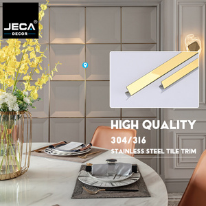 Foshan Manufacturer JECA Tile Molding For Stainless Steel Golden Profile Wall Metal Decorative Trim Strip For Ceiling