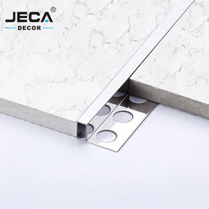 Foshan Factory JECA Stainless Steel Tile Edging Profiles For Floor Or Wall Edges Decoration 304 Metal Tile Trim Wall Edge Trim