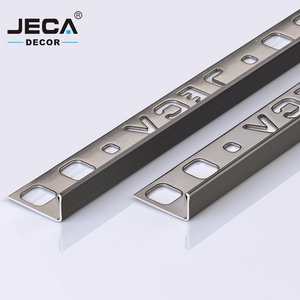 Foshan Factory JECA Tile Edge Trim Stainless Steel Mirror Tile Trim For Floor Or Wall Edges Decorative Tile Edging Profiles