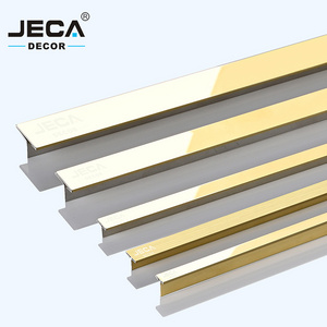 Foshan Factory JECA New Design Metal Tile Strip Metal Wall Tile Trim For Wall Or Floor Decoration OEM Stainless Steel Trim