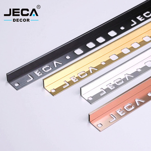 Foshan Supplier JECA Tile Profiles Tile Edging Trim For Floor Or Wall Edges Decoration 304 Stainless Steel Tile Trim