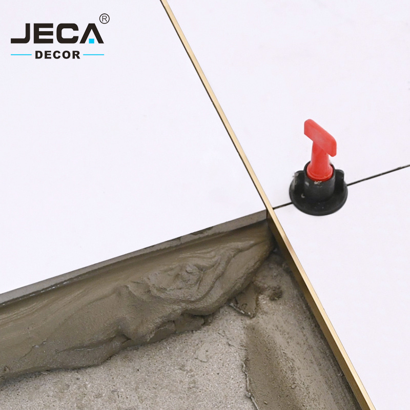 Foshan Supplier JECA Tile Profiles Tile Edging Trim For Floor Or Wall Edges Decoration 304 Stainless Steel Tile Trim