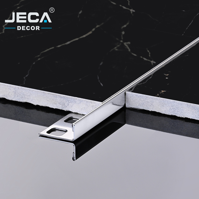 Foshan Factory JECA Decorative L Shaped Metal Trim Stainless Steel Tile Corner Trim For Wall Decoration Floor Transition Strip