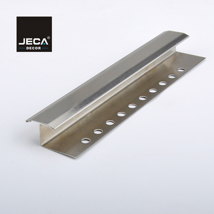 Foshan Factory JECA Decorative Profile For Wooden Floor 304 Customized Stainless Steel Tile Trim For Carpet Tile Strips