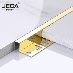 Foshan JECA Decorative Profiles Wall Edge Trim 304 Q-Shaped Hot Selling Stainless Steel Tile Trim For Building Wall Decoration