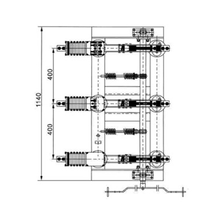 3 Phase AC High Voltage Outdoor Vacuum Load Break Isolating Switch