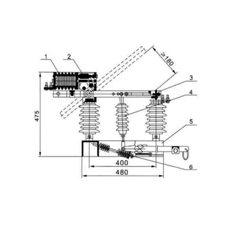 3 Phase AC High Voltage Outdoor Vacuum Load Break Isolating Switch