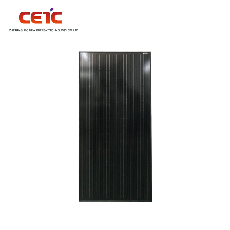 CETC Solar 180W Mono Solar Panel Black All Black 12V/24V Bifacial Double Glass for Caravan with TUV