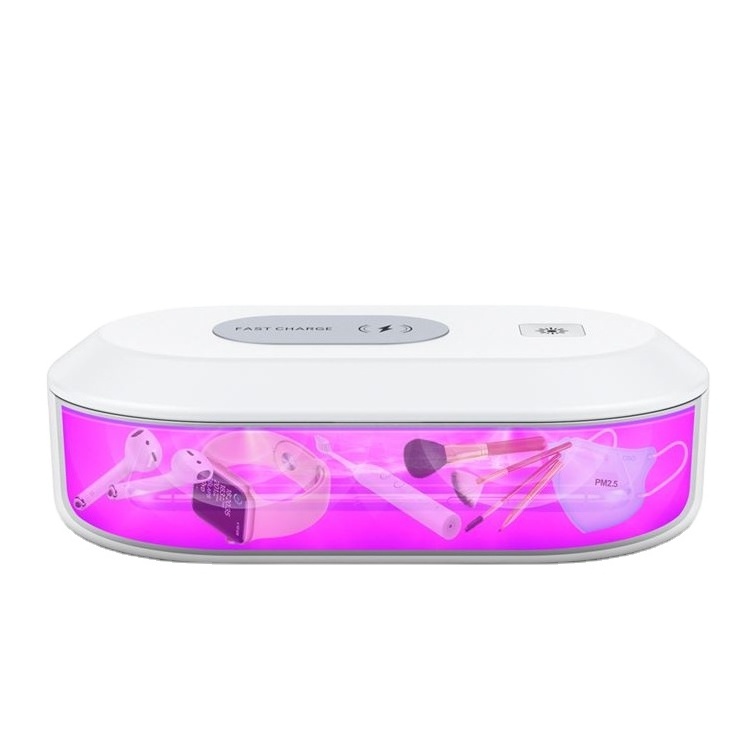 Wireless Charging Box Uv Light Sanitizer Uv Sterilizer Box For Phone  with Aromatherapy AY57