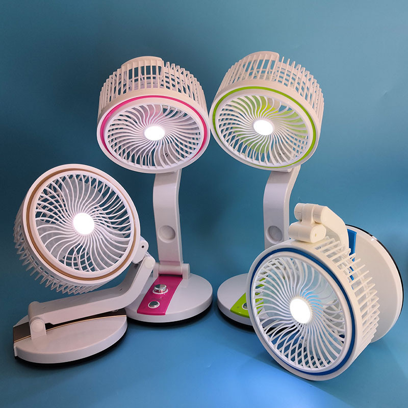 2024 New phone LED Student Desktop Fan Desk Lamp Fan Gift USB Charging Co263 Dual-use Folding Digital Plastic OEM Mini Fans