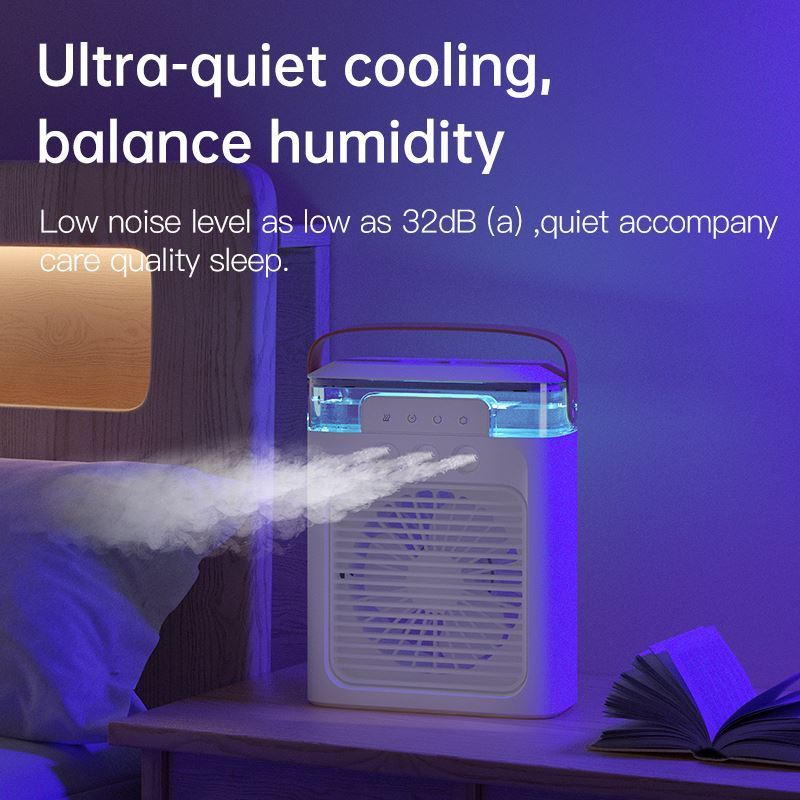 USB Mini Cooler Fan for Desktop Dorm Use Spray Fan Humidification Refrigeration Portable Air Cooler for Air Conditioning