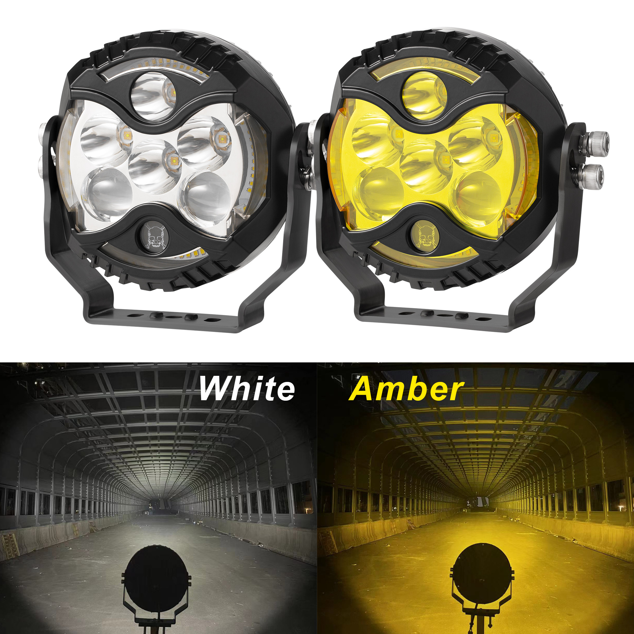 7inch 90W Led work light for car 3Sides Led Driving Light 5inch 9inch Car Headlights for offroad  Jeep ATV SUV lamps