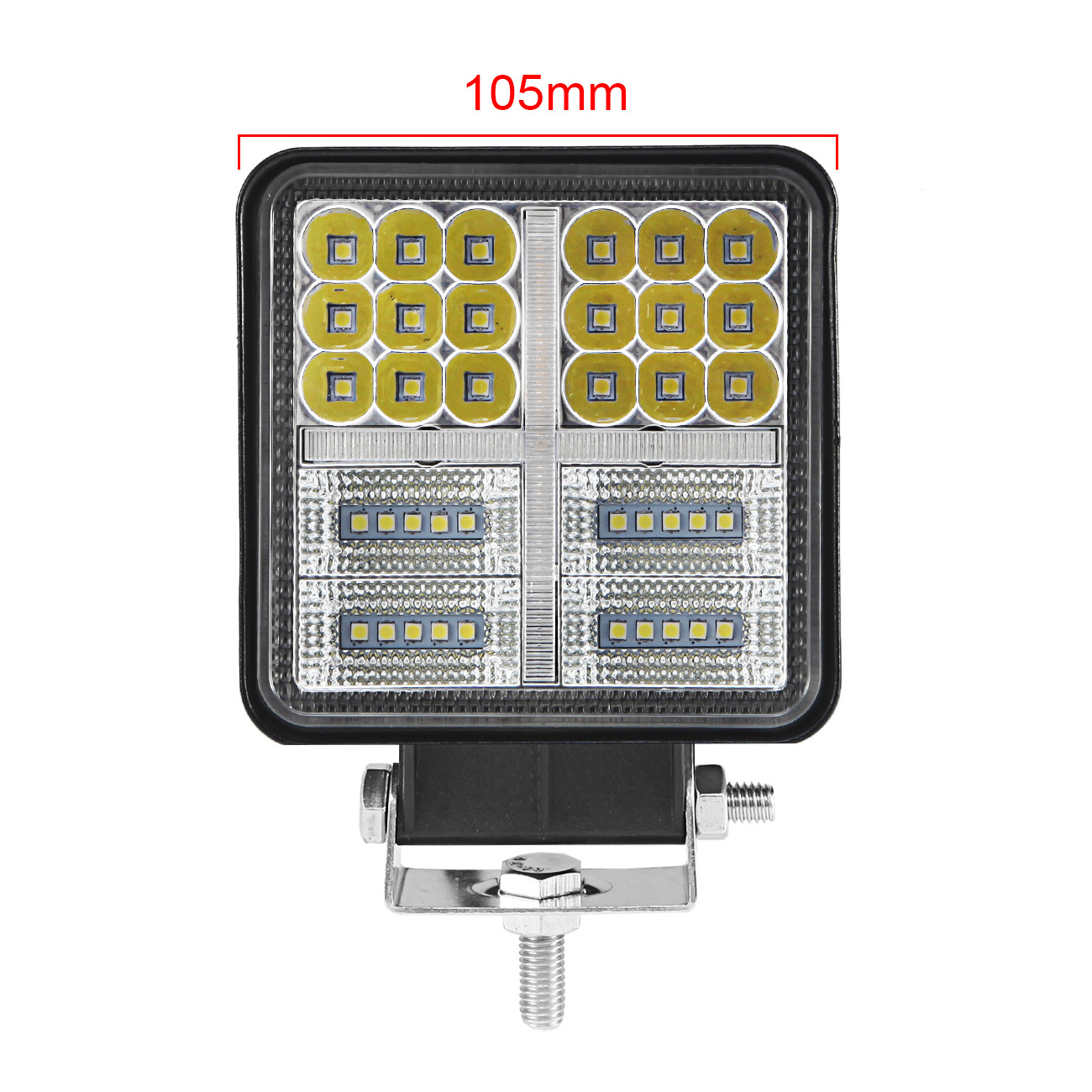 Super Bright 5Inch LED Headlights 38W Square Driving light with Angel Eyes Spot Flood Beam led work light for trucks offroad car