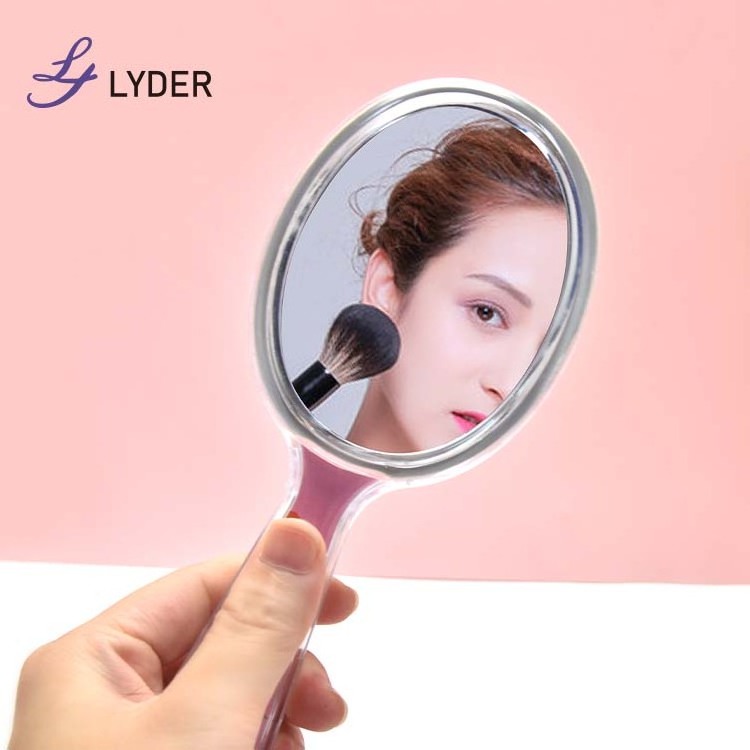 Lyder Wholesale Oval Shaped Wall Mirrors Diamond Rhinestone Bling Star Shaped Square Handheld Mirror Customized Logo Hand Mirror