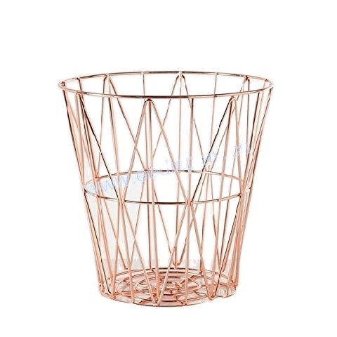 Wire Rose Gold Fruit Basket,Modern Wire Fruit Basket For Kitchen