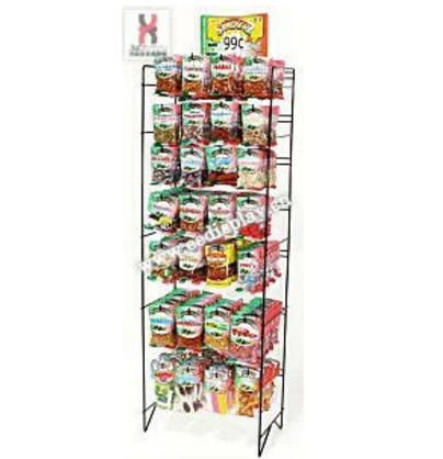 Supermarket sugar display holders/ snacks display rack for candy/Metal food display shelf for promotion/supermarket/retail/store