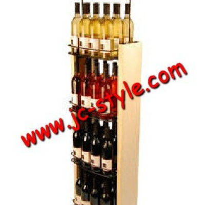 floor standing wine bottle display shelf/supermarket whiskey liquor display rack/4 cases red wine tower/grape wine displays