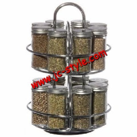 Ingenious revolving wooden spices bottle display holder/custom salt pepper sugar bottle storage rack/oil bottler display stand