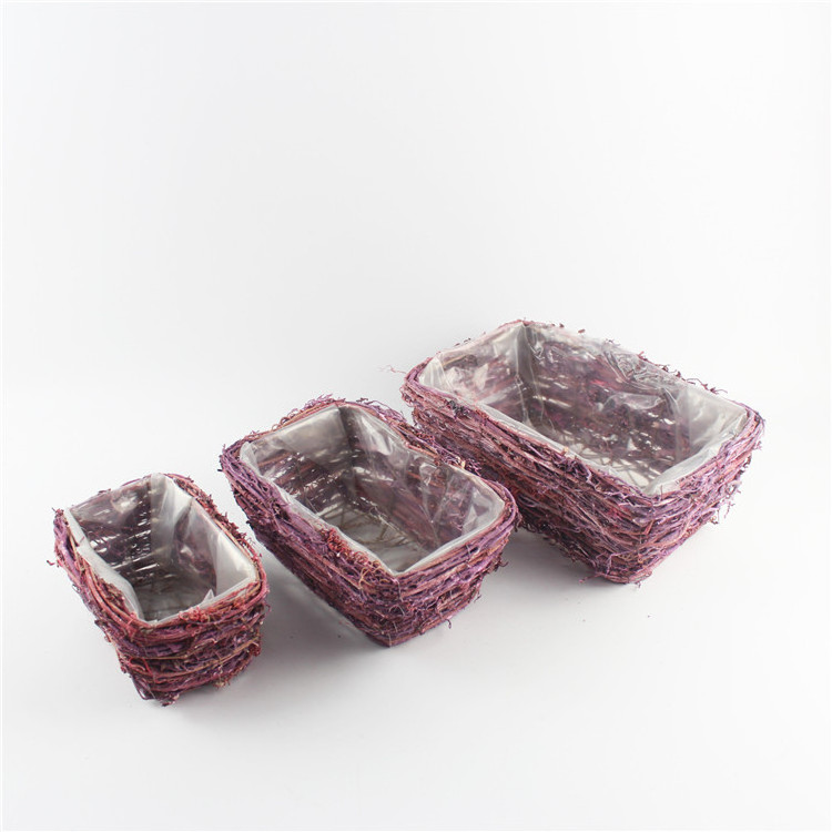 Creative Rattan Eco-Friendly Plastic Inner Pots Orchid Rattan Pot