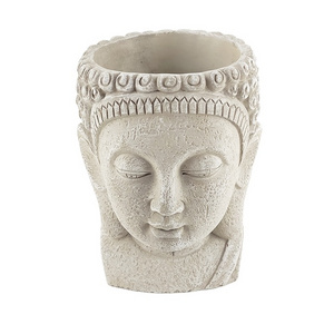 Garden flower pot head shaped planter hot designs cement buddha head planter african head flower pot