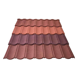 Red Bond of  stone coated metal roofing tiles sale price in Ghana Cameroon Kenya