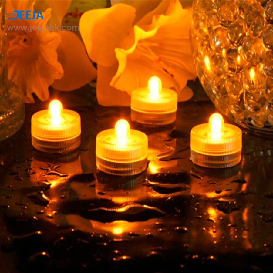 JEEJA battery operated orange tea lights remote control flameless led tealight candles with high quality